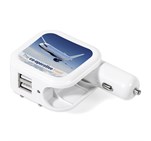 Electron Dual Usb Car & Wall Charger - White