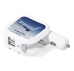 Electron Dual Usb Car & Wall Charger - White - Image 2